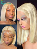 613 Blonde Bob Lace Front Wig - Human Hair Brazilian Wigs