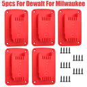 5pcs Tool Holder Dock Wall Mount Storage Rack For Dewalt 14.4V 18V 20V Milwaukee 18V Drill Tools Holder