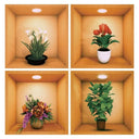 PVC Creative Green Plant Simulate 3D Wallpapers Self Adhesive Wall Stickers