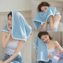 Square Spiral Bath Towel Designer Solid Color Quick Drying