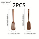 Japanese Wooden Spatula Set - 2PCS Non-Stick Cooking Spoons