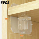 Adhesive Shelf Support Pegs with Partition Brackets for Closet and Cabinets  ourlum.com 8PCS 1  