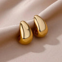 Gold Plated Teardrop Earrings Sophisticated Women's Jewelry