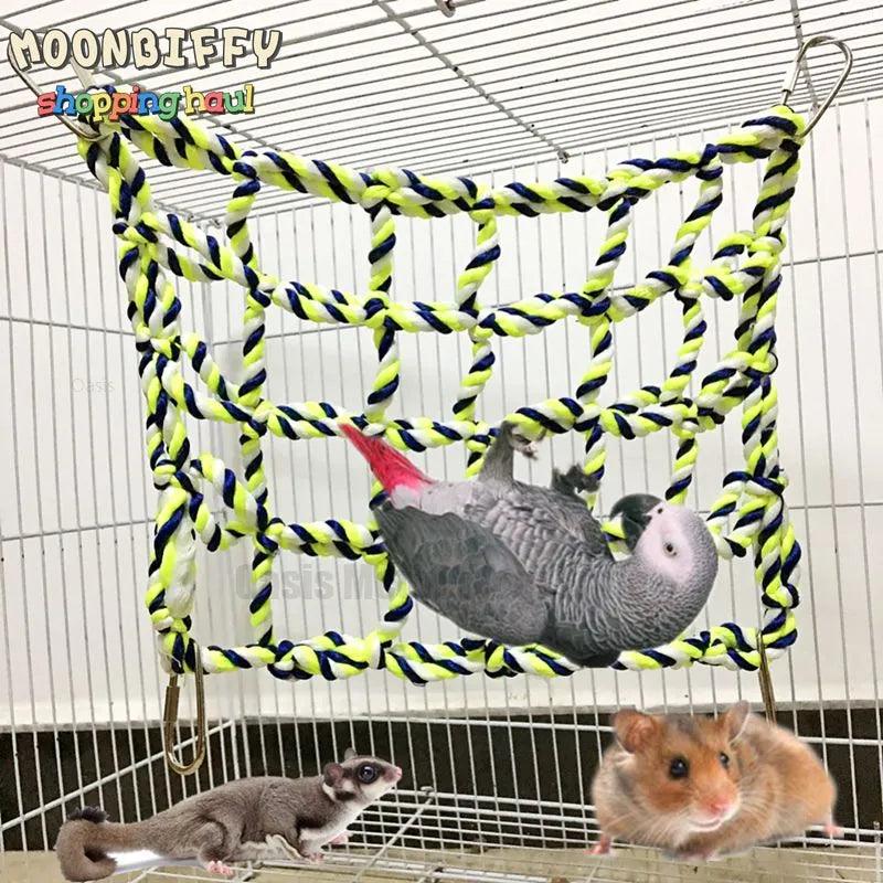 Colorful Pet Climbing Hammock for Small Pets: Interactive Nylon Net for Health and Fun  ourlum.com   