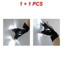 Fingerless Gloves LED Flashlight Outdoor Fishing Camping Tools