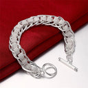 Sterling Silver Chain Bracelet Elegant Party Wedding Jewelry