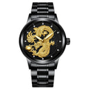 Dragon Fashion Crystal Men's Quartz Watch Stylish Waterproof