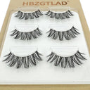 NEW 3D Mink Lashes Natural short Full Strip Lashes Transparent terrier Short Mink Lashes Style False Eyelashes  ourlum.com 3pairsfa  