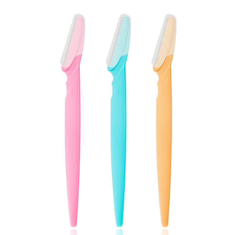 3Pcs Women's Razors Makeup Facial Eyebrow Lip Razor Hair Remover Sharp Stainless Steel Cutting Knife Safety Razor  ourlum.com   