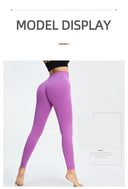 Seamless High Waist Nude Yoga Pants Women's Hip Lifting Fitness