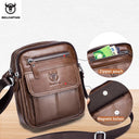 Bullcaptain Casual Men's Shoulder Bags High-Quality Leather