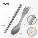 Ultralight Titanium Spork for Camping Hiking Travel Gear