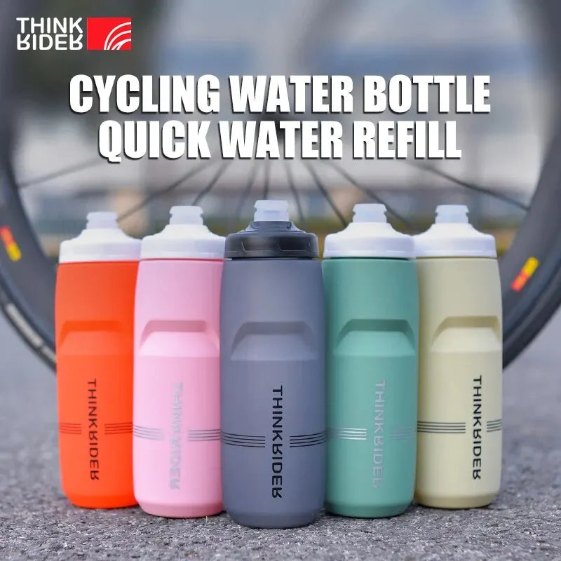 ThinkRider Large Capacity Bicycle Water Bottle - 620ml/750ml, Durable Plastic for MTB and Road Cycling, Portable Outdoor Sports Drink Container