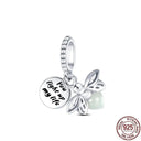 Heart Shaped Sterling Silver Charm Bead - Zircon Adorned Pandora Bracelet Pendant  ourlum.com CMS1658  