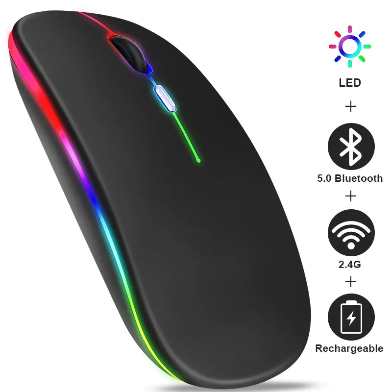 Rechargeable Wireless Gaming Mouse: Ultimate Bluetooth Companion  ourlum.com   