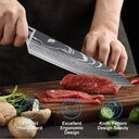 Laser Etched Stainless Steel Chef Cleaver Multi-Purpose Knife