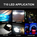 LED Car Light COB Glass 6000K White License Plate Bulb Upgrade