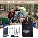 Portable 8-Piece Stainless Steel Camping Cookware Set Essential