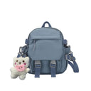 Fashion Kawaii Mini Backpack Women Shoulder Bag for Teenage Girls Multi-Function Small Bagpack Ladies Travle School Backpacks  ourlum.com Blue Free Doll 