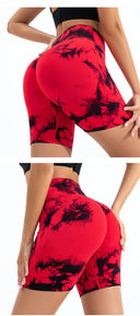 High-Waisted Seamless Tie-Dye Butt Lift Leggings for Women