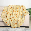 Multi-Size Funny Round Corn Tortilla Blanket Soft Warm Throw