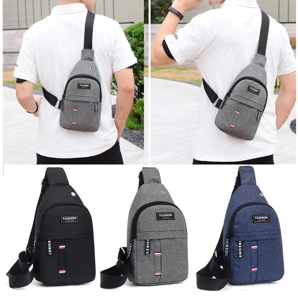 Men's Urban Waterproof Crossbody Bag: Korean-Style Fashion Accessory  ourlum.com   