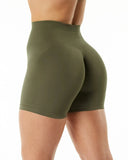 High Waist Scrunch Butt Seamless Yoga Shorts for Women - Push Up Athletic Gym Workout Bottoms