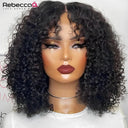 Vibrant Mahogany Red Brown Kinky Curly Bob Wig Human Hair