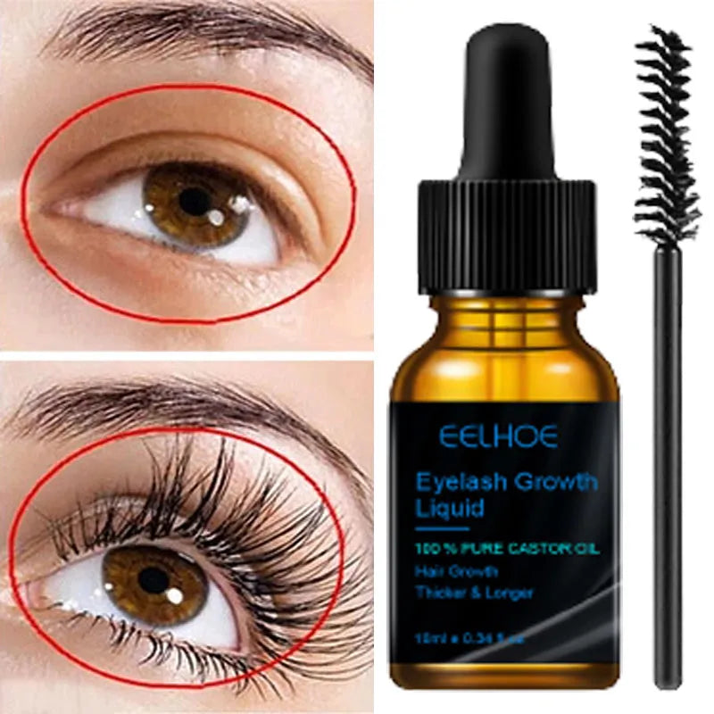 Fast Eyelash Growth Serum 7 Days Natural Eyelashes Enhancer Longer Thicker Eyebrows Lift Eye Care Fuller Lashes Products Makeup  ourlum.com   