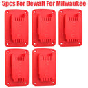 5pcs Tool Holder Dock Wall Mount Storage Rack For Dewalt 14.4V 18V 20V Milwaukee 18V Drill Tools Holder