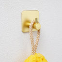 Adhesive Wall Hooks: Stylish Bathroom Coat Towel Hanger Organizer Shelf  ourlum.com   