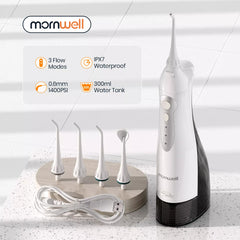 Mornwell Dental Water Flosser: Portable USB Recharge Teeth Cleaner