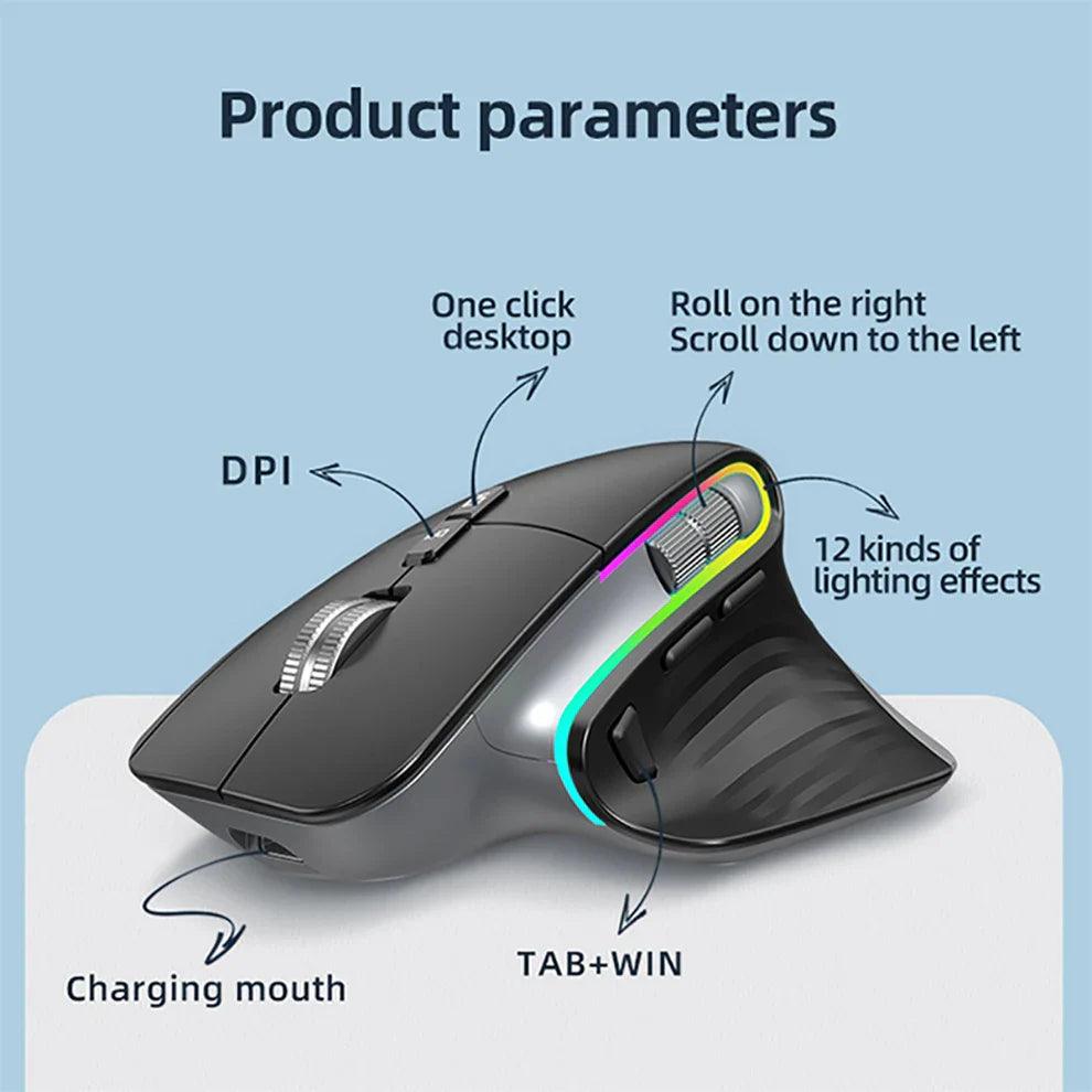 Wireless Bluetooth Mouse: Seamless Multi-Device Connectivity  ourlum.com   