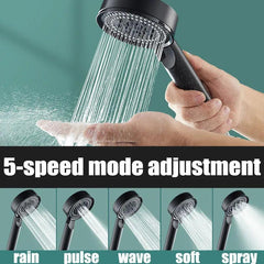 TurboBoost Shower Head: 5 Spray Modes for Ultimate Luxury Bathing
