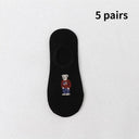 Adorable Cartoon Bear Non-Slip Ankle Slippers for Men