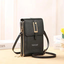 Leather Crossbody Wallet: Stylish Touch Screen Accessory