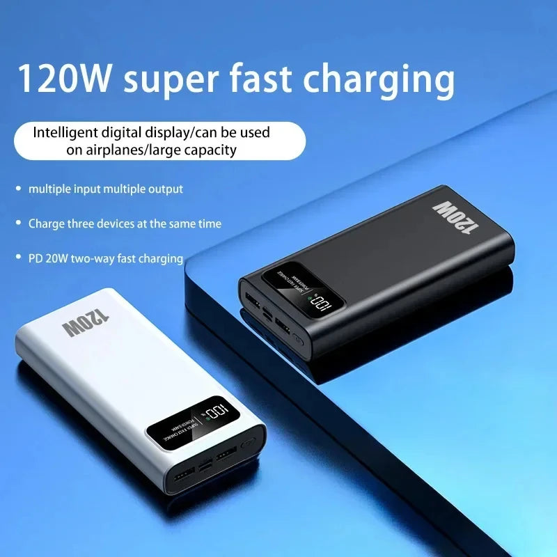 Xiaomi 200000mAh Power Bank 120W Super Fast Charging Battery High Capacity Digital Display PowerBank For iPhone Samsung Huawei