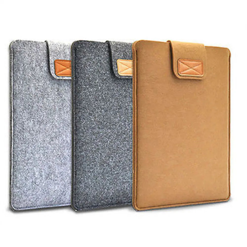 Elegant Felt Tablet Sleeve for MacBooks Air Pro 11 13 15 Inch - Stylish Tablet Storage Bag  ourlum.com   