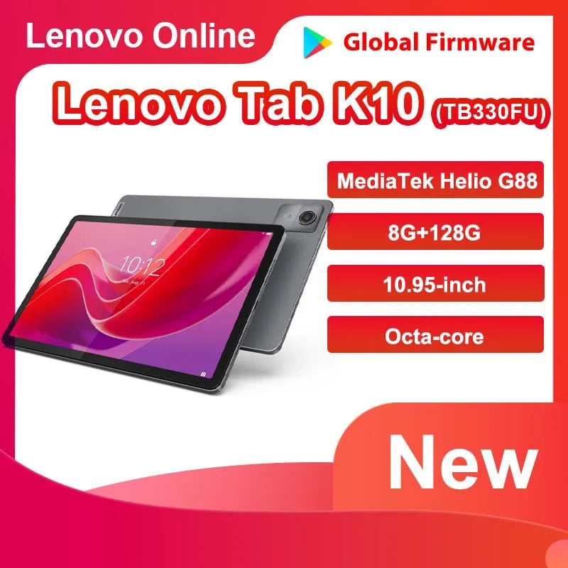 Global Firmware Original Lenovo Zhaoyang Tab K10 10.95-inch 90hz 400nits MediaTek Helio G88 Face Recognition 465g 7040mAh  ourlum.com   