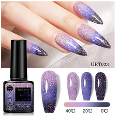 Color-Changing Glitter Gel Polish Set: Mesmerizing Color Shifts