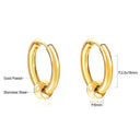 Stainless Steel Round Circle Hoop Earrings Set for Men Women