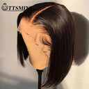 Premium Bone Straight Bob Human Hair Wig 100% Remy Brazilian