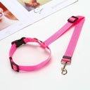 Pet Car Safety Belt with Adjustable Harness and Leash  ourlum.com Pink  