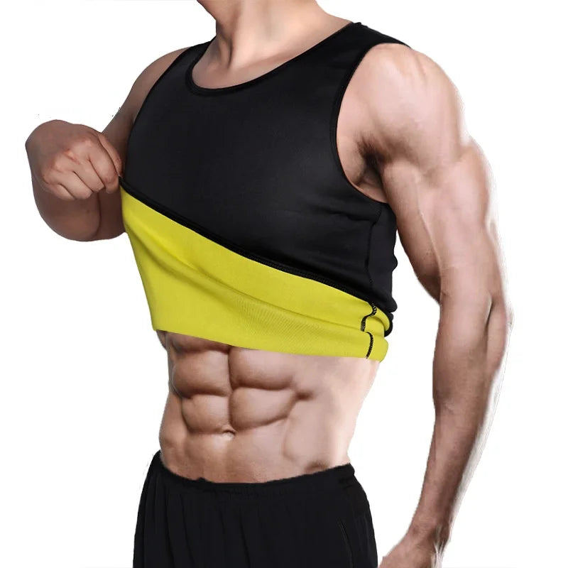 Men's Neoprene Slimming Vest - Fat Burning Waist Shaper for Sports & Daily Wear