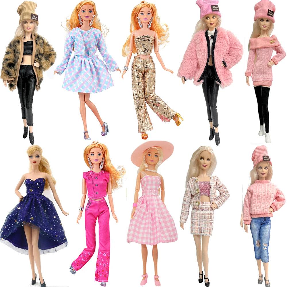 Barbie Doll Fashion Ensemble - Daily Wear and Party Skirt Collection  ourlum.com   