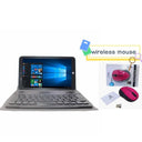 With Bluetooth Keyboard Case 10.1'' NX16A Windows 10 Netbook Quad Core 1GB RAM 32GB ROM Dual Cameras 1280*800IPS WIFI Tablets PC  ourlum.com add wireless mouse 1GB  32GB Silver 