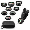 3in1 Fisheye Wide Angle Micro Camera Lens for IPhone Xiaomi Redmi 3IN1 Zoom Fish Eye Len on Smartphone Lenses with Phone Clip