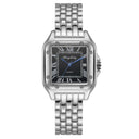 Square Roman Quartz Watch: Stainless Steel Timepiece Gift