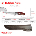 Professional Stainless Steel Boning Knife with Rosewood Handle