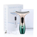 EMS Microcurrent Face Neck Beauty Device LED Photon Firming Rejuvenation Anti Wrinkle Thin Double Chin Skin Care Facial Massager  ourlum.com Green Australia 